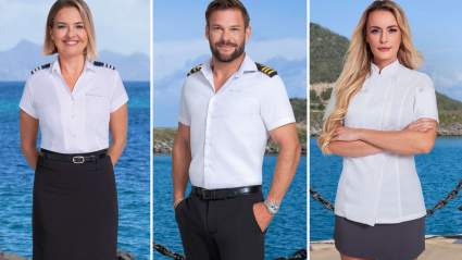 Daisy, João y Ellie de Below Deck hablan sobre el triángulo amoroso.