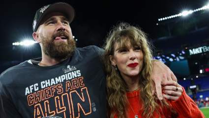 Travis Kelce y Taylor Swift acapararon todas las miradas en la boda del ala defensiva de los Chiefs en Grecia.