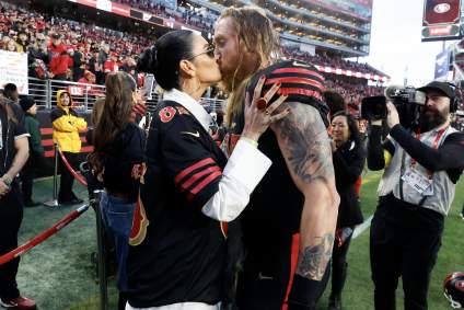 La historia de la esposa de George Kittle se vuelve viral en medio de las noticias sobre el calendario de la NFL.