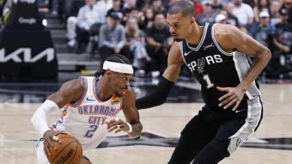 SGA reacciona tras la victoria de los Spurs sobre el Thunder en el séptimo partido de las Finales de la Conferencia Oeste.
