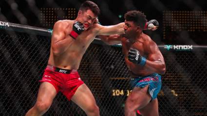 Alonzo Menifield reacciona a la victoria por KO de Zhang Mingyang en UFC Macao.