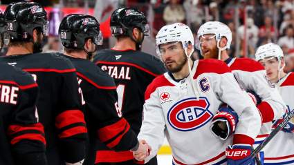 Nick Suzuki reacciona a la eliminación de los Canadiens de los playoffs.