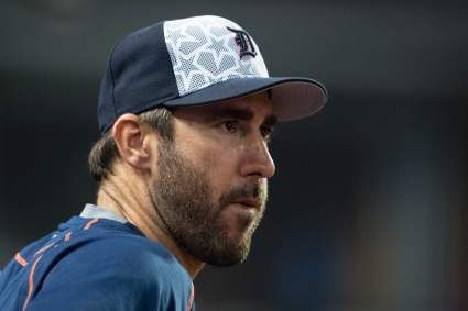 Los Detroit Tigers reciben noticias sobre Justin Verlander durante la serie contra los Angels.