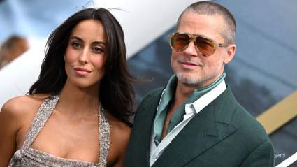 Brad Pitt comparte un raro momento de afecto en público con su novia Inés de Ramón en un evento en Los Ángeles.