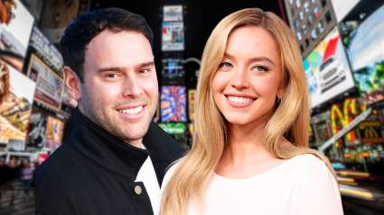 Scooter Braun sorprende a Sydney Sweeney con su primera visita a Times Square.